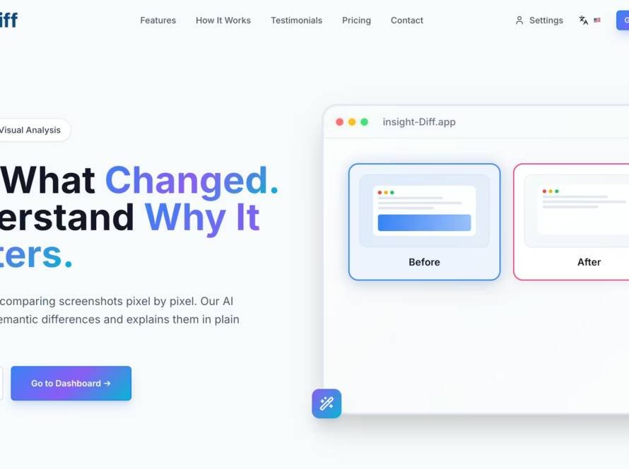 insightDiff - website top page